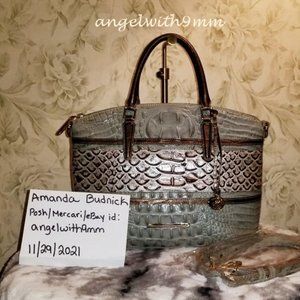 Brahmin Silver Sage York Medium Duxbury